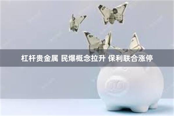 杠杆贵金属 民爆概念拉升 保利联合涨停