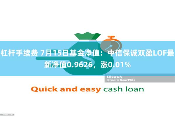 杠杆手续费 7月15日基金净值：中信保诚双盈LOF最新净值0.9626，涨0.01%