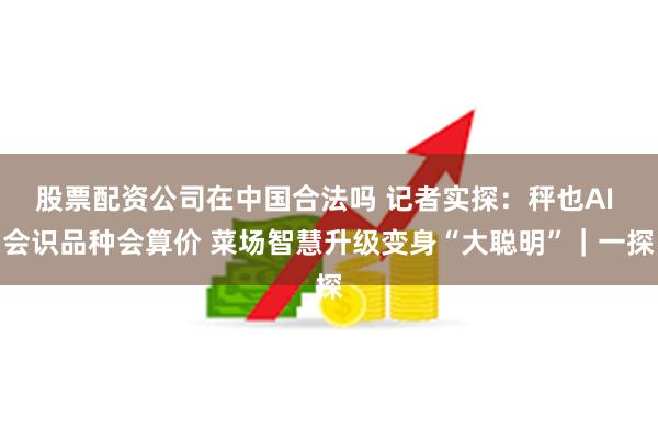 股票配资公司在中国合法吗 记者实探：秤也AI 会识品种会算价 菜场智慧升级变身“大聪明”｜一探