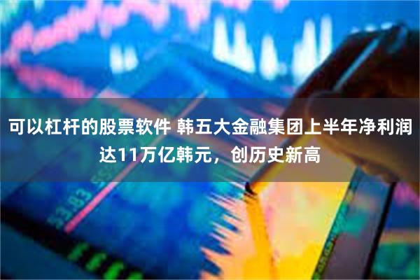 可以杠杆的股票软件 韩五大金融集团上半年净利润达11万亿韩元，创历史新高