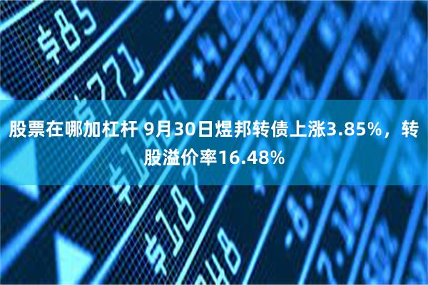 股票在哪加杠杆 9月30日煜邦转债上涨3.85%，转股溢价率16.48%