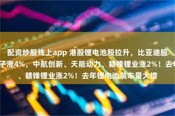 配资炒股线上app 港股锂电池股拉升，比亚迪股份涨5%，比亚迪电子涨4%，中航创新、天能动力、赣锋锂业涨2%！去年锂电池装车量大增